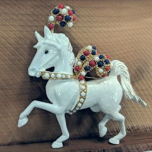 Rare Vintage Jeanne Carousel Horse Brooch/Pin